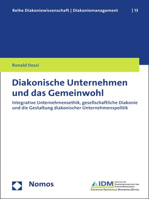 cover image of Diakonische Unternehmen und das Gemeinwohl
